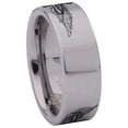 thumbnail image 3 of Angel Wings and Cross Tungsten Carbide Ring, 3 of 9