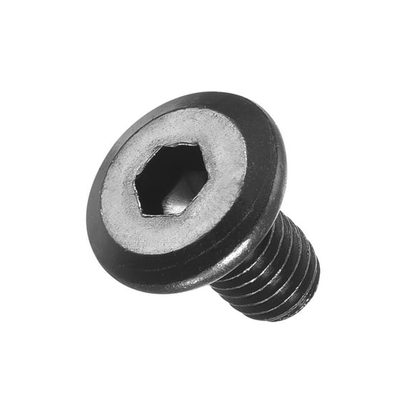 Flat Head Hex Socket Cap Screws Bolts(M6-1x10) 25Pcs, Steel Hex Socket Furniture Bolts Countersunk Screws - for Furniture Woodworking Project, Black