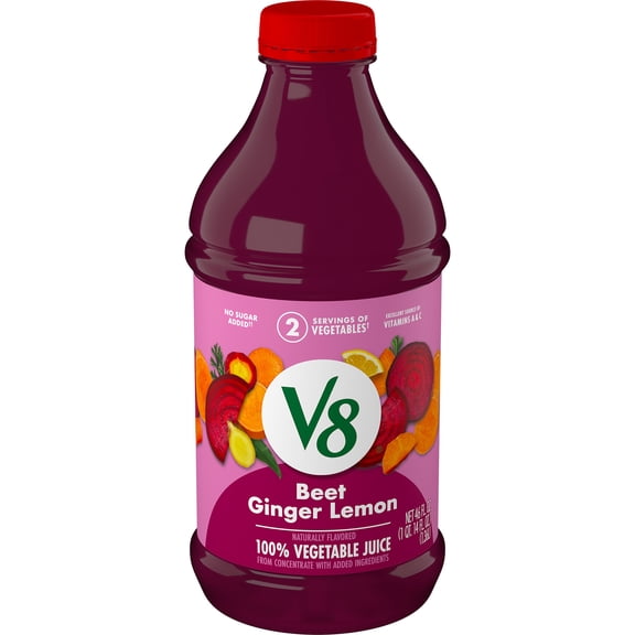 V8 Beet Ginger Lemon 100% Vegetable Juice, 46 fl oz Bottle