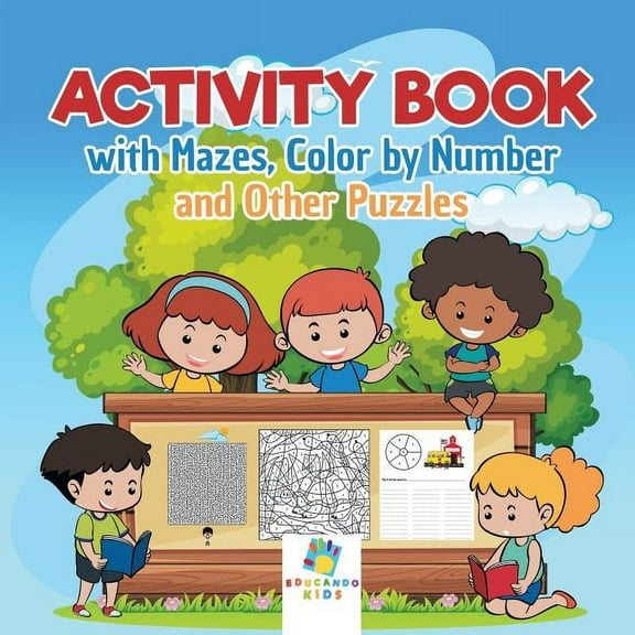 Activity Book with Mazes, Color by Number and Other Puzzles, (Paperback)