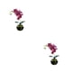 thumbnail image 3 of Wosthever Bonsái de orquídeas artificiales, maceta de Phalaenopsis en maceta, de planta falsa realista para el jardín del hogar, rosa rosa violeta 2piezas, 3 of 6