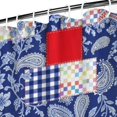 thumbnail image 3 of Pioneer Flower Floral Print Pattern Shower Curtain 84"x72", Bathroom Decorative Shower Curtain Set with 12 Hooks, Waterproof Washable, 3 of 6