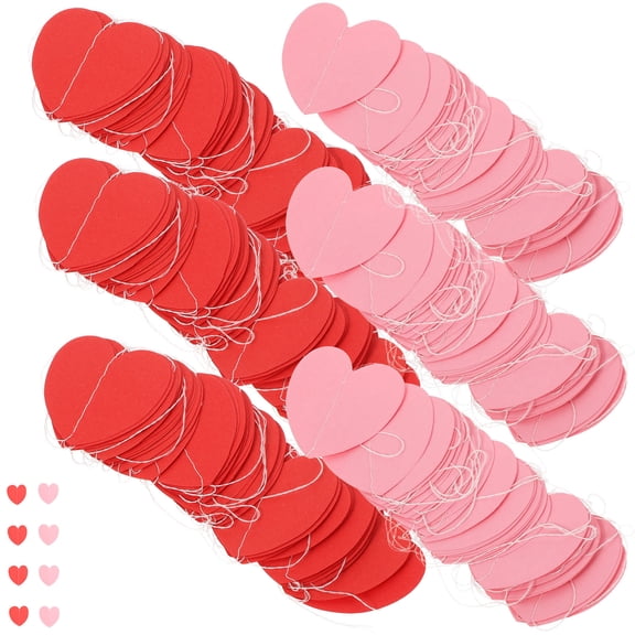 OHOIOLLA 6Pcs Valentines Day Heart Gar Banner Decorative Hanging Party Decoration
