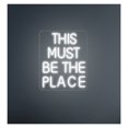 thumbnail image 1 of Letrero De Neón"This Must Be The Place"para Bar, Pub, Hogar, Habitación, Dormitorio, Decoración Pared, Letrero Tienda, Inauguración, 40x32cm, 1 of 3