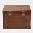 thumbnail image 6 of DENEST Wooden Jewelry Box with Combo Lock and Mirror(5 Layers, Dark Brown), 6 of 8