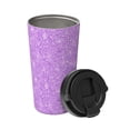 thumbnail image 2 of KLL Lilac Glittering Pattern Stainless Steel Vacuum Insulated Tumbler - Carry Insulated Coffee Mug - Reusable Insulated Cold Brew Iced Coffee Cup Thermos, 2 of 8