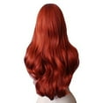 thumbnail image 6 of Dengmore 26Inch Long Copper Red Wavy Wigs for Women Middle Part Culy Wavy Wig Lace Wig Natural Looking Daily Party Christmas Uses, 6 of 8