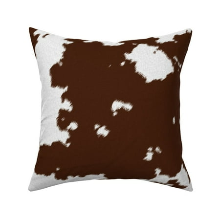 Cow Hide Rodeo Cowboy Country Throw Pillow Cover W Optional Insert