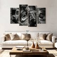 thumbnail image 2 of Elephant Stock Old Hockey Wall Art - Horizontal Multi Panel Canvas - 4 Pieceliving Room Wall Decor - Photography Sports Multi Panel - Gray And Black Decor - 84" x 54", 2 of 4