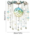 thumbnail image 3 of SLYNSHome Sea Themed Fish Wind Chime, 11.8 Inch Colorful Acrylic Suncatcher, Hanging Crystal Reflector for Window Yard, Outdoor Porch Balcony Decor, Beach Lover Gift, 3 of 6