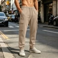 thumbnail image 4 of TKKCS Mens Loose Cargo Jogger Pants- Elastic Waist Drawstring Full Length Ankle Cuffed Casual Outdoor Sweatpants with Multi Pockets Khaki Size XL, 4 of 7
