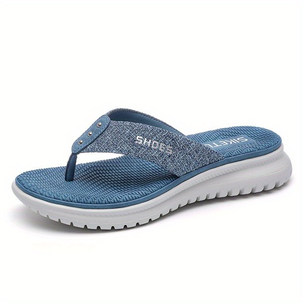 Chanclas de cuña cómodas para mujer - Zapatos de suela suave para una comodidad informal de verano