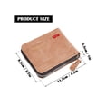 thumbnail image 3 of Deago Men's PU Leather Zipper Wallets Short Casual Zip Around Bifold Wallet Multi Credit Card Holder Purse (Khaki#2), 3 of 9