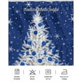 thumbnail image 5 of Christmas Blue Bed Skirt California King Size 16 Inch Drop, White Xmas Tree Winter Snowflakes Wrap Around Dust Ruffle Bedskirts, Wrinkle & Fade Resistant Easy Fit Bedskirt with Adjustable Elastic, 5 of 8