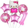 thumbnail image 1 of Hello Kitty decoración de fiesta pegatina bonita cubierta de carrito guitarra pegatina para monopatín piel de ordenador portátil globos de Anime juguetes para niñas, 1 of 4