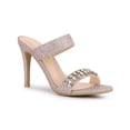 thumbnail image 1 of BLISSFUL STEP Women's Glitter Rhines Stiletto Heel Sandals Pink 8, 1 of 7