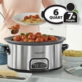 thumbnail image 5 of Crock-Pot 6 Quart Programmable Slow Cooker with Timer and Auto Food Warmer Setting, Stainless Steel, 5 of 6