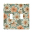 thumbnail image 5 of WOBOGO Floral Pattern in Pastel Colors 3-hole Switch Plates PC Flame Retardant Plastic Material Glossy Finish Smooth Touch 6.37x4.48x0.27in, 5 of 8