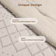 thumbnail image 2 of Vccoem 5-Piece Twin Comforter Set Bed in a Bag - Cream Boho Tufted Luxury Bedding Set, Ultra Soft & Breathable All Season Comforter with Sheets & Pillowcases, 2 of 8