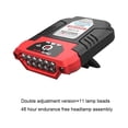 thumbnail image 4 of Soidarity Linterna frontal portátil para senderismo, linterna ajustable recargable para cabeza, sombrero, linterna para correr, trotar, equipo para carpas Rojo Soidarity OD029102-01B, 4 of 6
