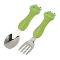 thumbnail image 1 of Adorable Cartoon Fork and Cartoon Fork Spoon Stainless Cute Toddler Table Setting Steel Toddler Feeding Training Spoons Forks Portable Animal Tableware for Kids  Tableware Set with, 1 of 7