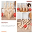 thumbnail image 3 of OULII 1 Set of Bowling Sets Wooden Assorted Color Travel Game Family Time, 3 of 8