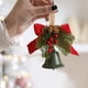 thumbnail image 4 of Decoraciones de Árbol de Navidad Ornamento de Campana de Metal Rústico con Agujas de Pino Bayas Arco,Colgante para Corona Puerta Ventana Boda Fiesta Tienda Alegría de Vacaciones,Ornamentos de Árbol De, 4 of 6