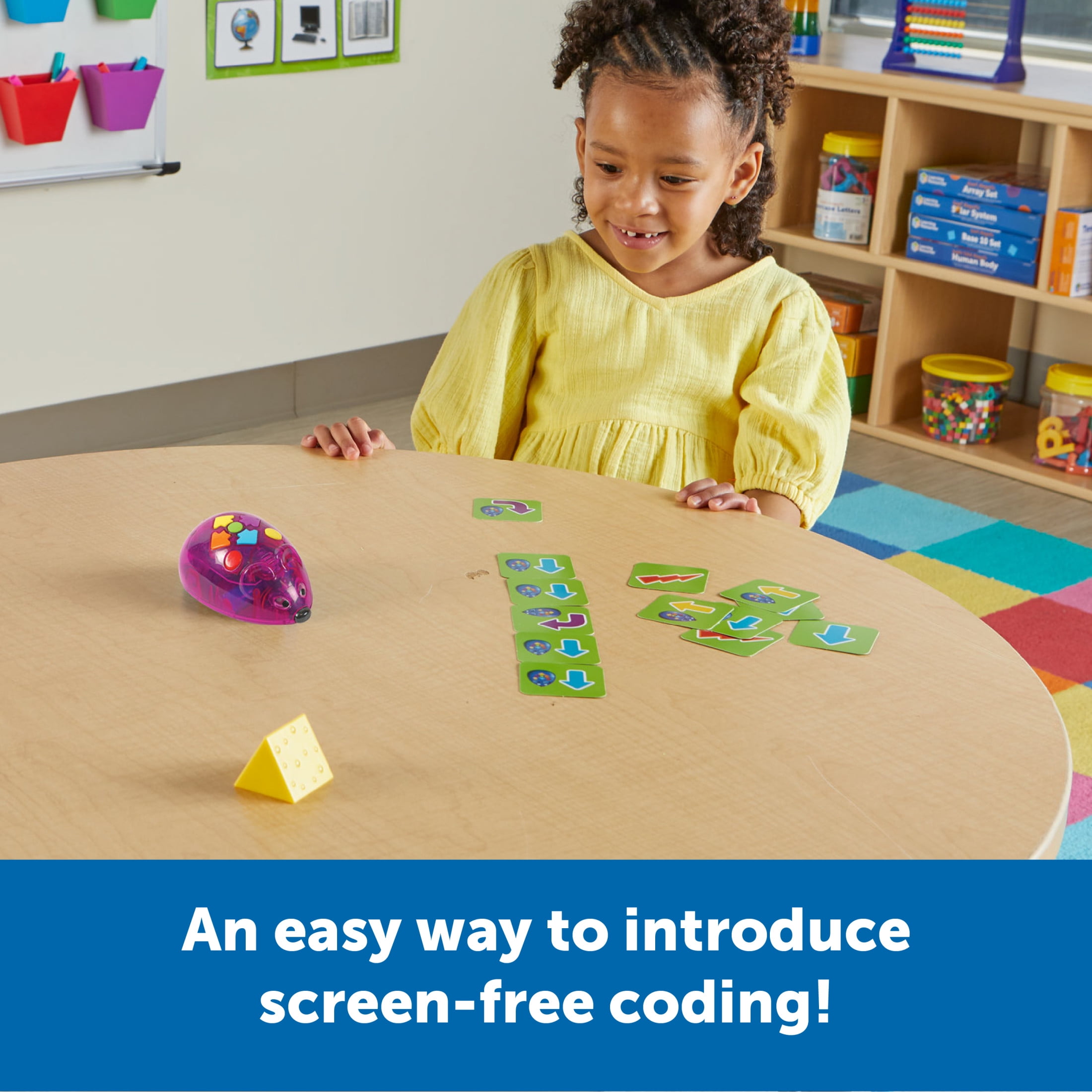 Learning Resources Rechargeable Code & Go Robot Mouse - STEM Toys for Kids, Coding Toys, Ages 4+