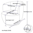 thumbnail image 7 of Swivel Armchair, Teddy Fabric 360° Swivel Accent Chair With Black Powder Coating Metal Ring, 7 of 7