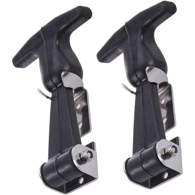 El cierre en T flexible de acero inoxidable Elástico de acero inoxidable Capucha de goma Mango en T Cierres en T con soportes para 13.8 * 7.8 cm Negro 2 piezas Banban ZefeiWu 8390605399893