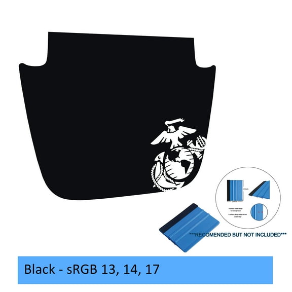 Collectible Decals US Marine E.G.A. Blackout Hood Vinyl Decal for JL/JT Sport/Sahara 2018-Present Models