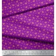 thumbnail image 3 of Soimoi Purple Poly Georgette Fabric Circle & Heart Printed Craft Fabric by the Yard 52 Inch Wide, 3 of 3