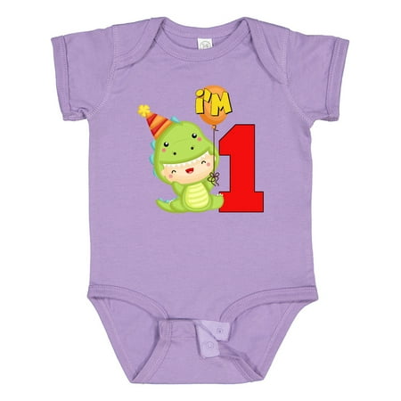 

Inktastic 1st Birthday Cute Dinosaur Gift Baby Boy or Baby Girl Bodysuit