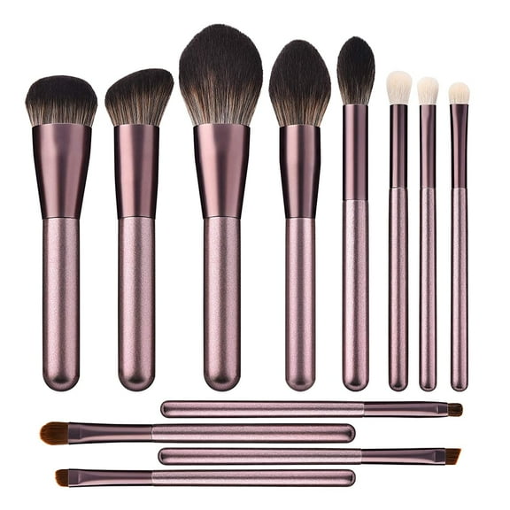 12 Pack Makeup Brushes, Premium Professional Makeup Brush Sets Synthetic Cosmetic Brushes for Foundation Blending Blush Powder Blush Concealers Eyeshadows BrushesC