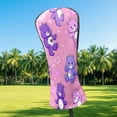 thumbnail image 2 of Golf Club Head Covers Purple Bear for Driver and Fairway Woods, Premium PU Leather, Waterproof, Velvet Lining, Unisex Golf Gift, 2 of 11