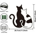 thumbnail image 3 of Metal Cat Wall Art Decor Iron Cat Friendship Wall Decoration Black Cat Wall Sculpture for Cats Lover for Minimalist Bedroom Living Room Kitchen Home Office Restaurant Shop 28.7x30cm, 3 of 9