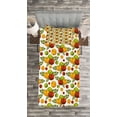 thumbnail image 3 of Ambesonne Fruits Quilted Bedspread Set 2 Pcs, Autumn Harvest Season Theme, Twin Size, Burnt Sienna and Yellow, 3 of 3