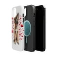 thumbnail image 2 of DistinctInk Tough Case for Apple iPhone 14 PLUS (6.7" Screen), Compatible with MagSafe Charging - Valentine's Day Belgian Sheepdog Puppy, 2 of 6