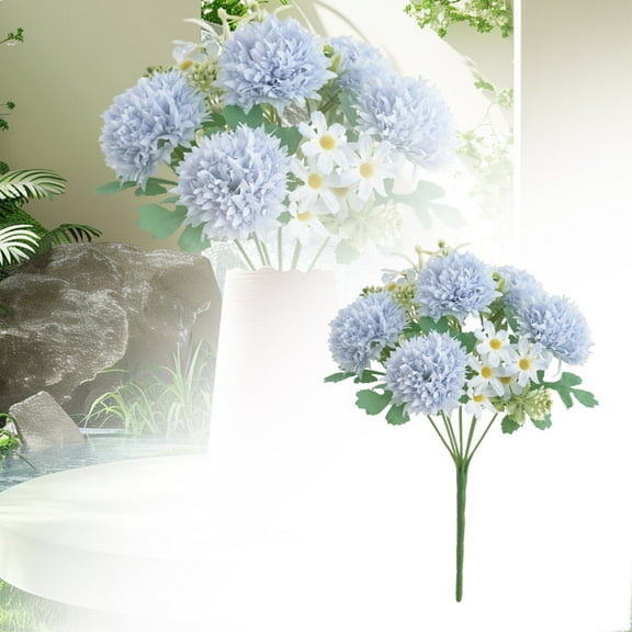 Silk Hydrangea & Carnation Bouquet Set - Artificial Wedding Flowers for Bridal Decor, Photo Props, and Home Party Decoration, Long-Lasting Floral Arrangement