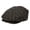 Black, variant on Men's Herringbone Wool Blend Stripe Newsboy Ivy Cap Snap Brim Tweed Gatsby Hat