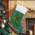 thumbnail image 5 of Coolnut Dinosaur Sunglasses Christmas Stockings Cartoon Christmas Presonalized Large Stocking Sock, Set of 1 Xmas Party Winter Decor Candy Bag Family Holiday Gift, 17.7 Inch, 5 of 7
