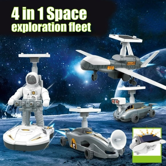 Science Robot Building Kit Build Toys STEM Solar Power Space Moon Exploration Fleet Robots Discovery Educational Learning