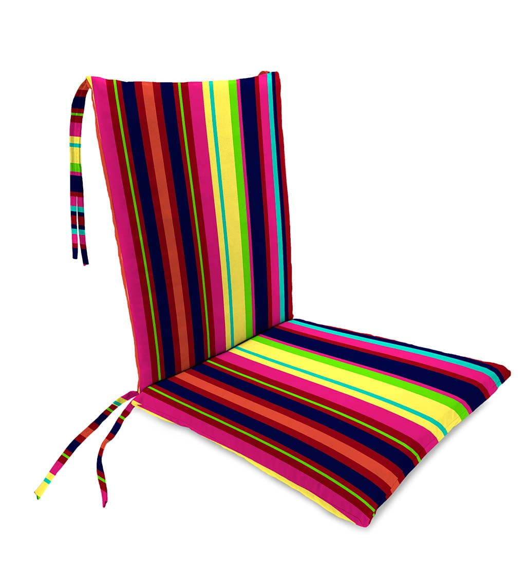 WeatherResistant Outdoor Rocker Chair Cushion with Ties