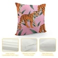 thumbnail image 4 of Nawypu  Pink Tigers Pillow Covers Decorative Throw Pillowcase Square Couch Cushion Cover for Home Decor Sofa Living Room Bed Car Sofa, 4 of 5