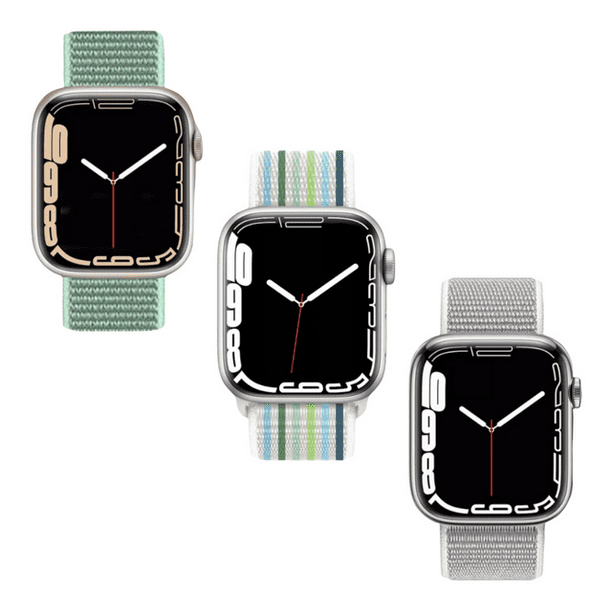 Kit de 3 correas para apple Watch compatible con 41mm / 40mm / 38mm de Nylon. Mamá Pulpo Paquete Nylon