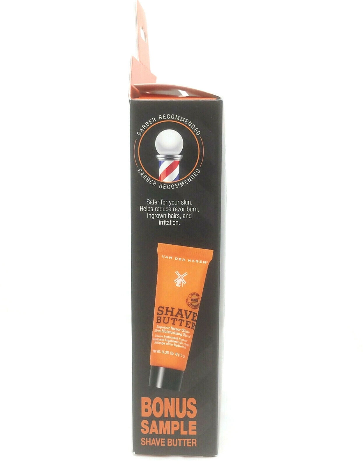 Van Der Hagen Unisex TWIST Adjustable Safety Razor Siver 5 Blades + Shave Butter sample