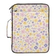 thumbnail image 2 of Haosy Accordion File Organizer Zipper Binder 500 Sheet 6-Tab Expanding File Folder Multi-Pocket 1.2 Inch 3 Ring Lilac Yellow Tiny Flower, 2 of 7