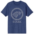 thumbnail image 5 of Game of Thrones House of Stark Direwolf Crest Women's Heather Navy Graphic Tee-Medium, 5 of 7
