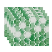 Simply Daisy, 18 x 14 Inch, Zircoland, Geometric Print Placemat (Set of 4), Green