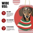 thumbnail image 3 of Cute Dachshund Wearing Christmas Sweater - Christmas Ornament Xmas Keepsake Ceramic Ornaments Holiday Decorations for Tree Christmas Gift Ideas 2.95in, 3 of 6